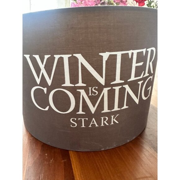 Game of Thrones “Winter is Coming” House Stark Lampshade - Gray - 12” Diameter - Picture 2 of 10